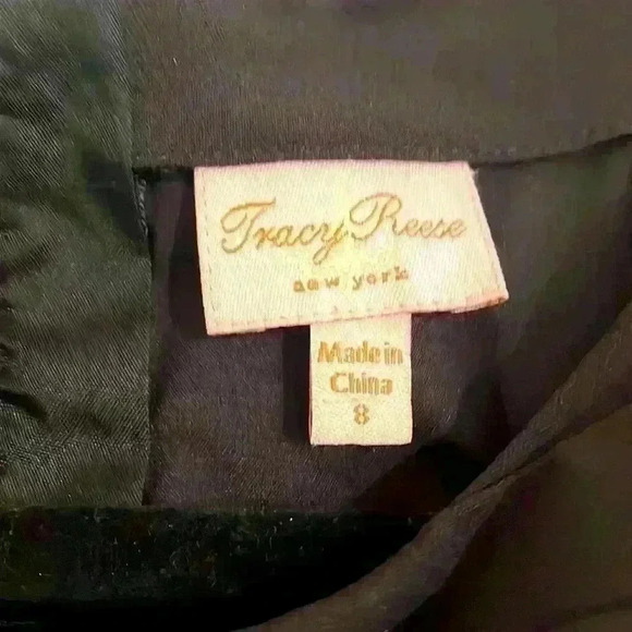 Tracy Reese Black Midi Dress Size 8 - Picture 4 of 5